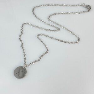 (Choose your) Initial Letter Stainless Steel Cable Chain Necklace